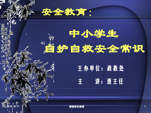 中小学生自护自救安全常识.ppt