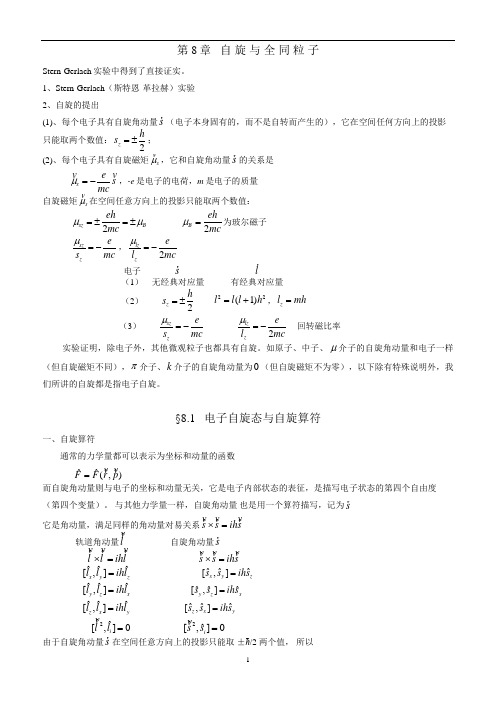 量子力学讲义第八章