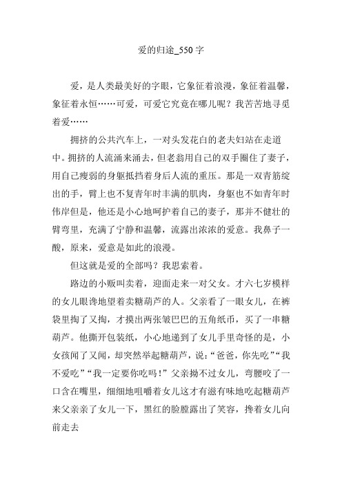 爱的归途_550字