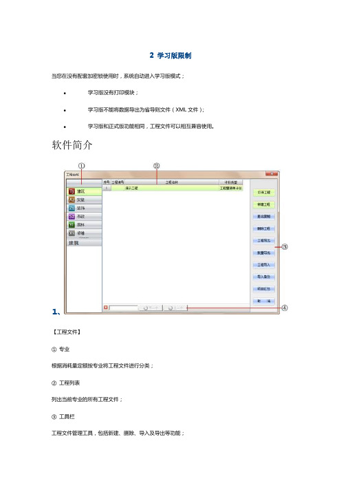 (完整word版)福建晨曦清单计价使用指南(入门所需)