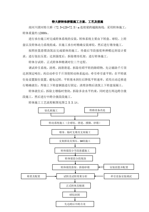 特大桥转体桥梁施工方案工艺及措施