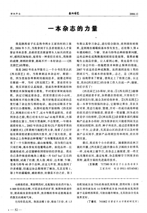 一本杂志的力量