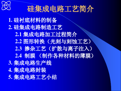 硅集成电路工艺简介