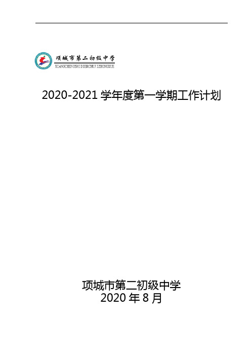 项城二中2020-2021年下期工作计划