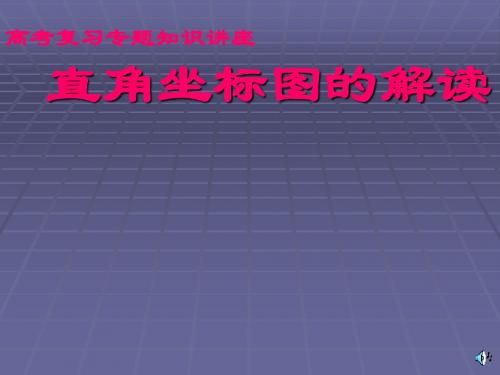 高考复习专题知识讲座---直角坐标图的解读