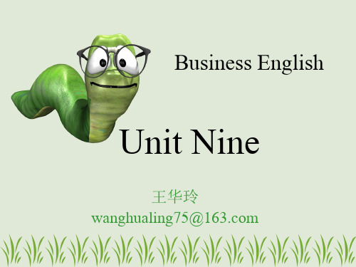 商务英语讲义unitnine