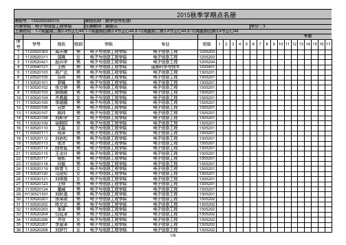 哈工大数字信号处理选课名单(1)