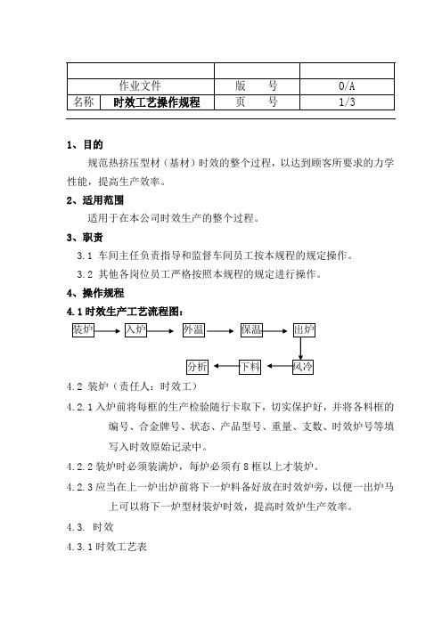 (完整版)铝型材时效工艺操作规程