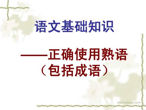 高考语文正确使用词语专题成语(上课用)