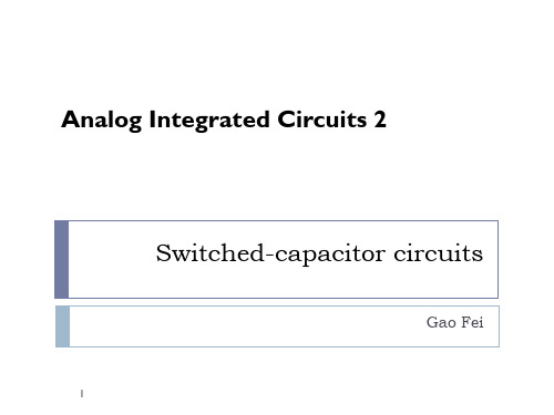 模拟集成电路Chapter 12 Switched capacitor circuits