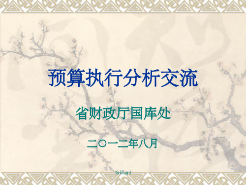 一、预算执行分析的主要内容