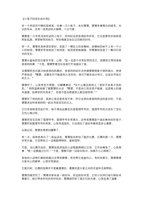 小兔子的成长启示录