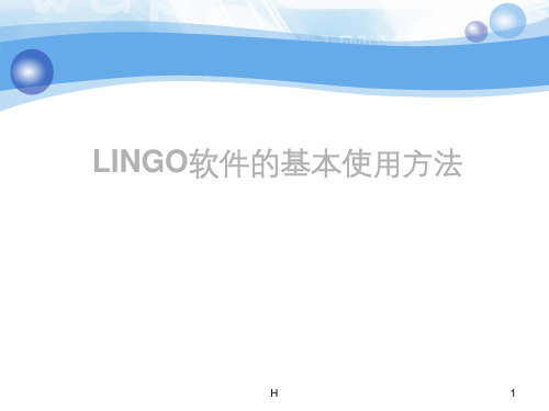 LINGO教程(基本语法)