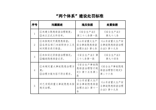 2个体系处罚内容