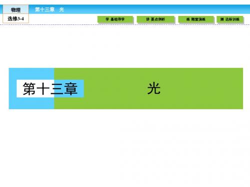 (人教版)高中物理选修3-4课件：13.1光的反射和折射