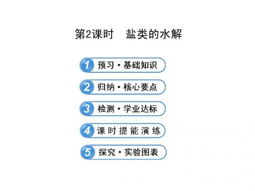 【全程复习方略】高中化学(鲁科版)选修四配套课件：3.2.2 盐类的水解