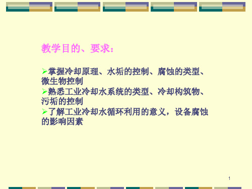 乌海职业技术学院课件循环冷却水的处理