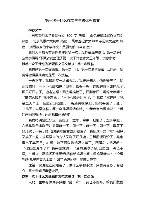 第一次干什么作文三年级优秀作文