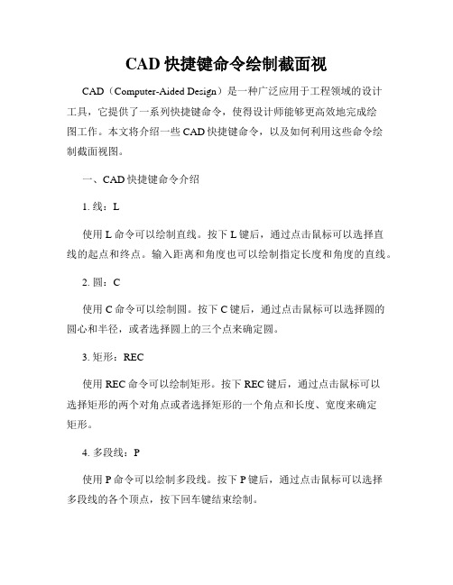 CAD快捷键命令绘制截面视