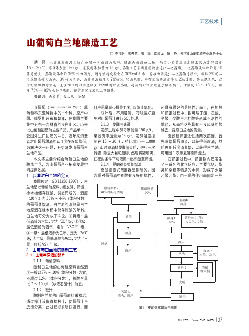 山葡萄白兰地酿造工艺