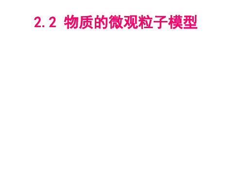 浙教版八年级科学下册 2.2物质与微观粒子模型 课件 (共13张PPT)