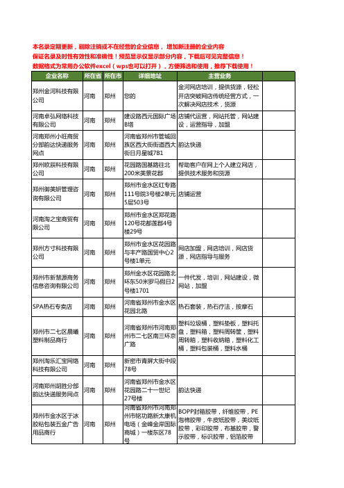 新版河南省郑州淘宝工商企业公司商家名录名单联系方式大全105家