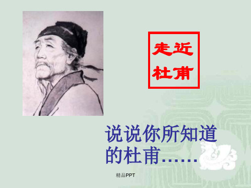 人教版高中语文必修3第二单元5 杜甫诗三首课件