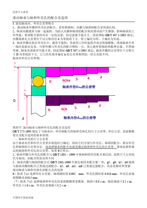 滚动轴承与轴和外壳孔的配合及选用(自己总结非常经典)