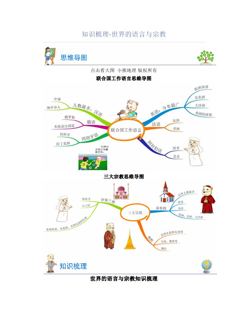 知识梳理世界的语言与宗教