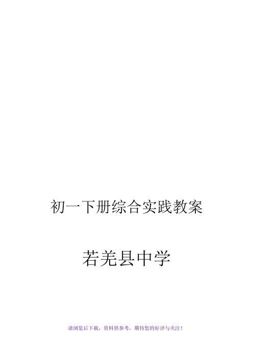 初一下册综合实践教案全套