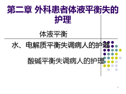 外科患者体液平衡失调的护理PPT课件