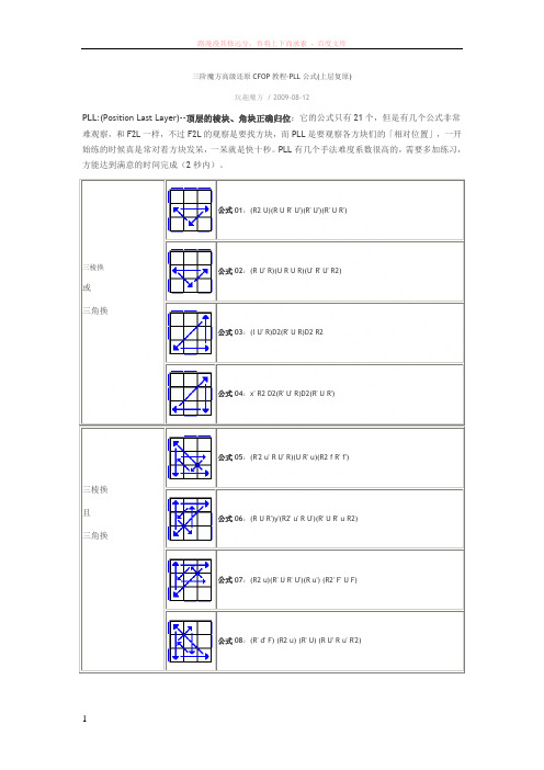 三阶魔方高级还原教程