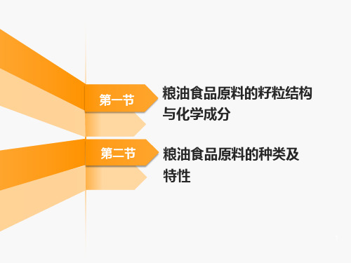 第一章粮油食品原料粮油食品原料的籽粒结构与化学成分ppt课件