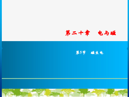 人教版物理九年级下册第20章 第5节 磁生电习题课件