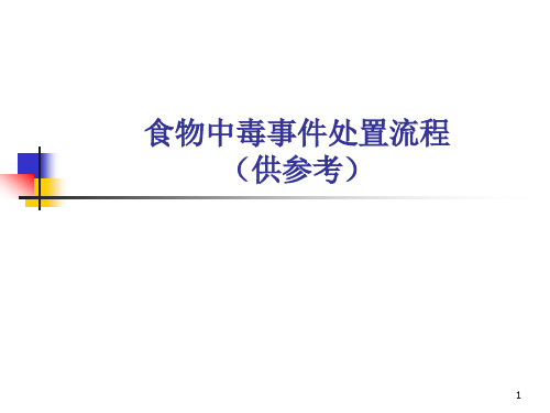 食物中毒事件处置流程PPT精选课件