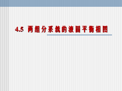 华东理工大学《物理化学》课件4.5 两组分液固相图