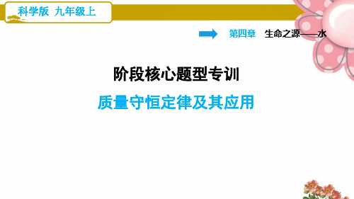 科学版九年级化学上册《生命之源——水》质量守恒定律及其应用ppt课件