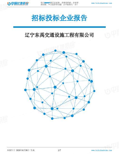 辽宁东禹交通设施工程有限公司-招投标数据分析报告