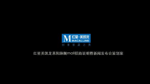 某公司招商说明暨新闻发布会策划案(ppt 共32页)