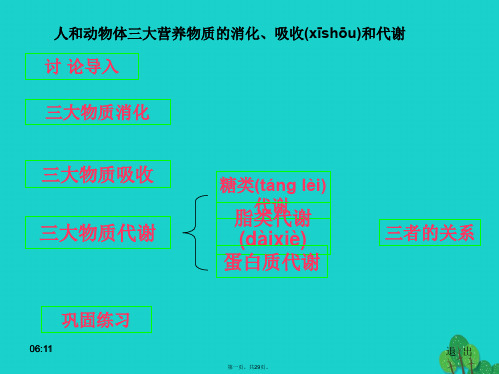 高中生物第一册第4章生命的物质变化和能量转换4.4生物体内营养物质的转换课件(3)沪科版