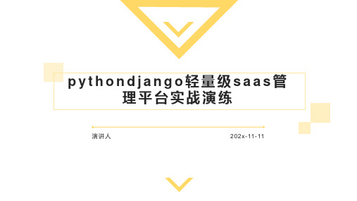 pythonDjango轻量级saas管理平台实战演练课件PPT模板