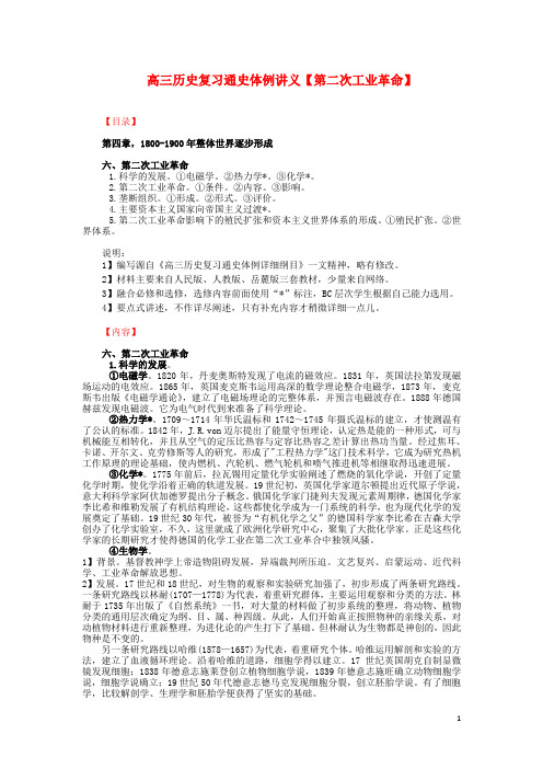 高三历史复习 通史体例讲义 第二次工业革命