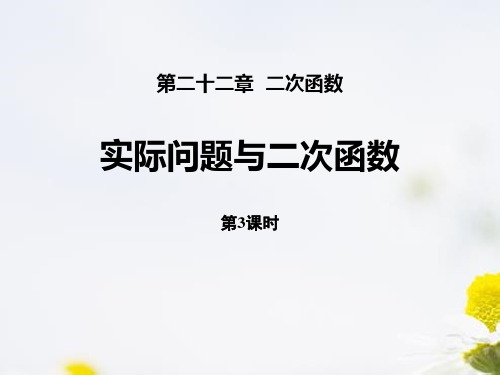 人教版九年级数学上册 (实际问题与二次函数)二次函数课件(第3课时)