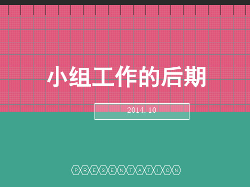 小组工作之小组的后期