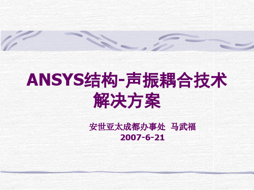 ANSYS结构声振耦合解决方案