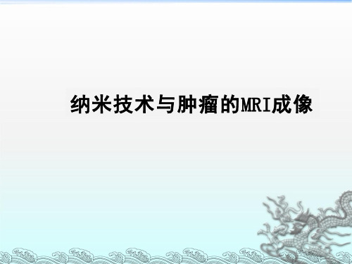 纳米技术与肿瘤的MRI成像课件