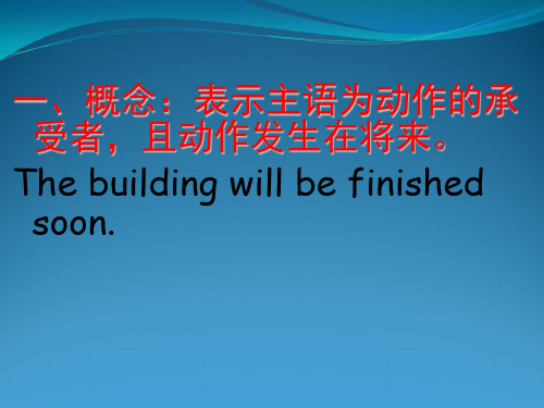 高中一般将来时的被动语态