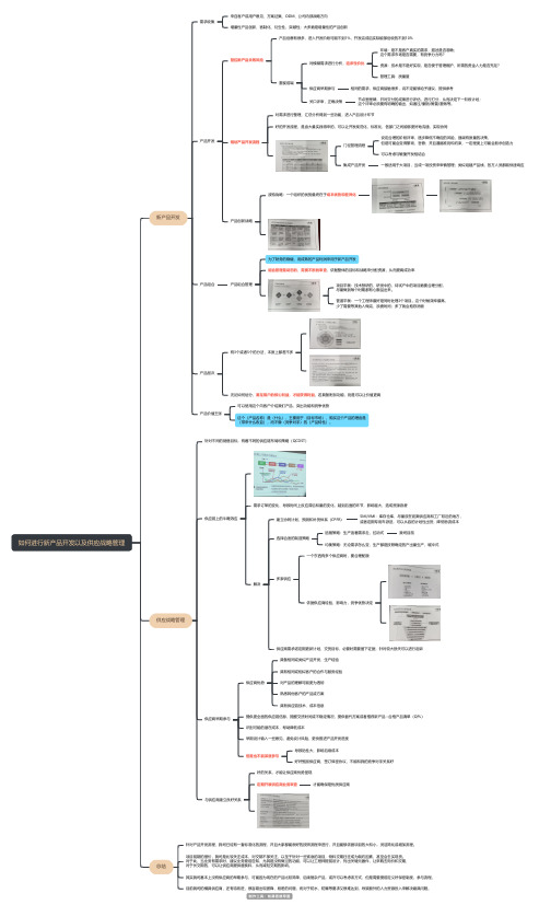 如何进行新产品开发以及供应战略管理思维导图