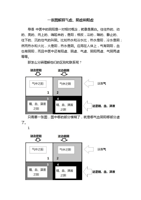 一张图解释气虚、阴虚和阳虚