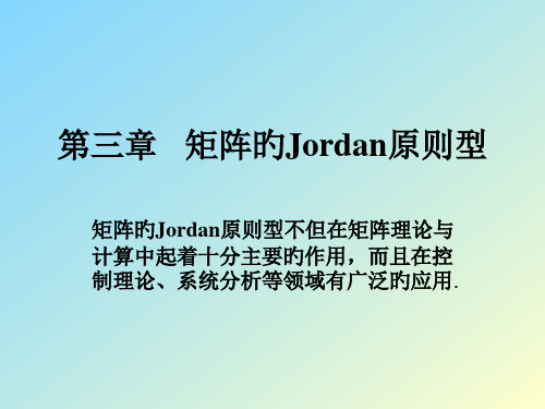 矩阵理论矩阵的Jordan标准型